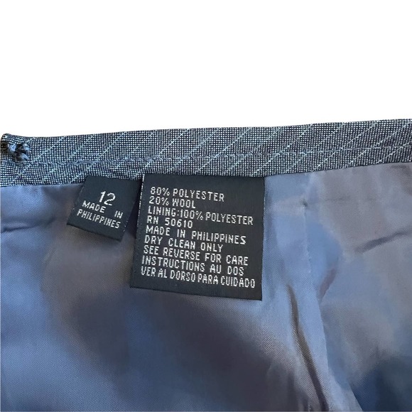 NO BRAND Pinstriped Pencil Skirt in Gray - size 12 - Picture 5 of 5